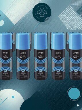 AVON On Duty 48 Horas Roll On Deodorant Antiperspirant 84ml - UNISEX 5 PC Set